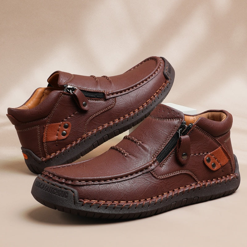 Férfi kézzel készített bőrcipők