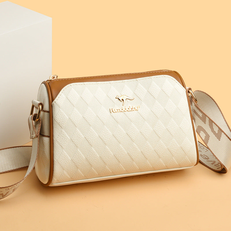 Divatos gyémántmintás Nagy kapacitású 3 rétegű crossbody táska