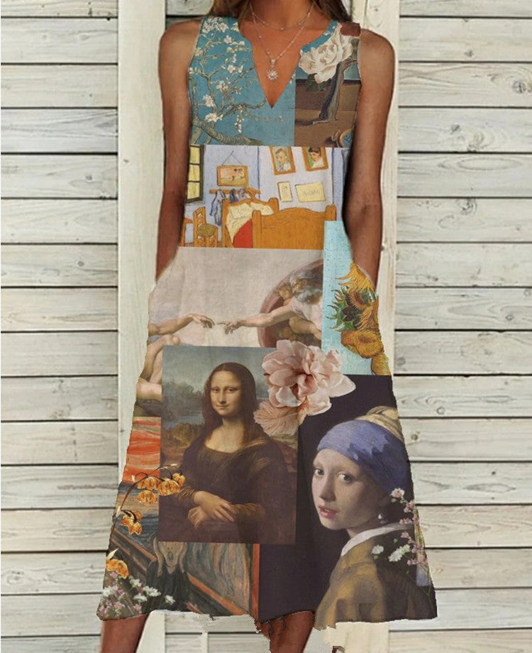 V-nyakú virágos madárruha