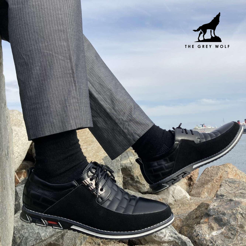 Gray Wolf™ bőr ortopéd csíkos derby