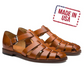 Bőr férfi szandálok (ingyenes szállítás)