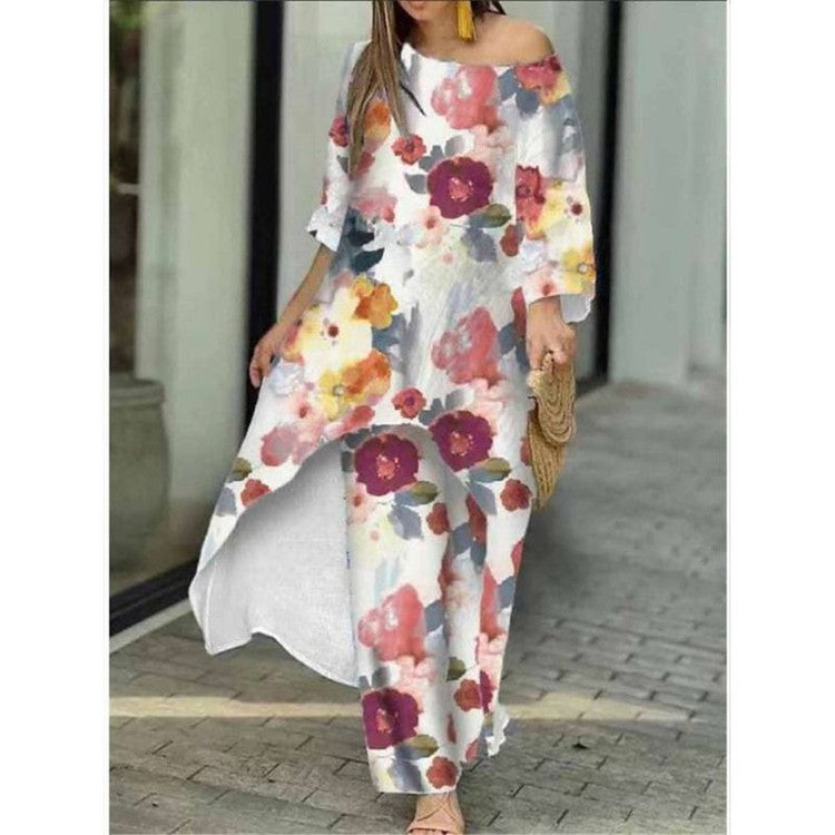 molett divatmintás bő alkalmi öltöny