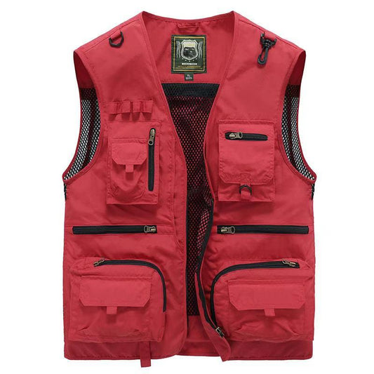 2023 Tool Vest Multi-Pocket Vest Férfi Vékony szakaszú dzseki mellény