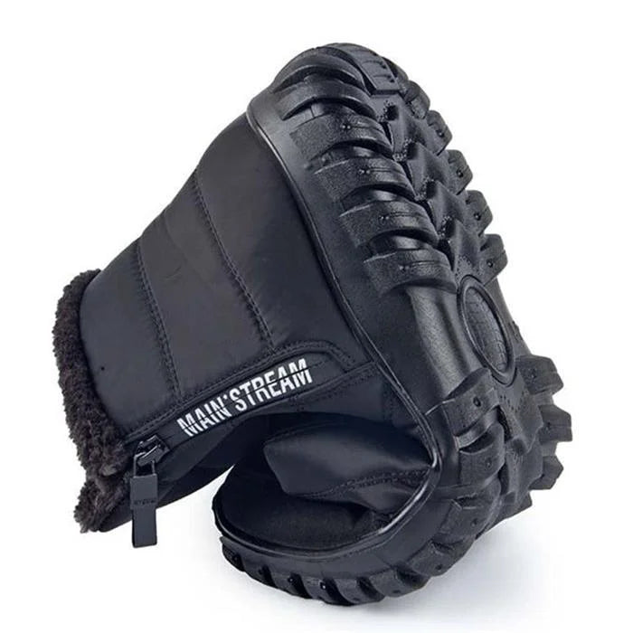 Vízálló meleg pamut cipzáras hó bokacsizma