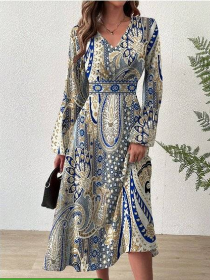 2024-es új stílusú elegáns és elegáns karcsúsító V-nyakú ruha