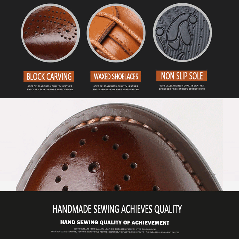 Férfi Brogue üzleti bőrcipő