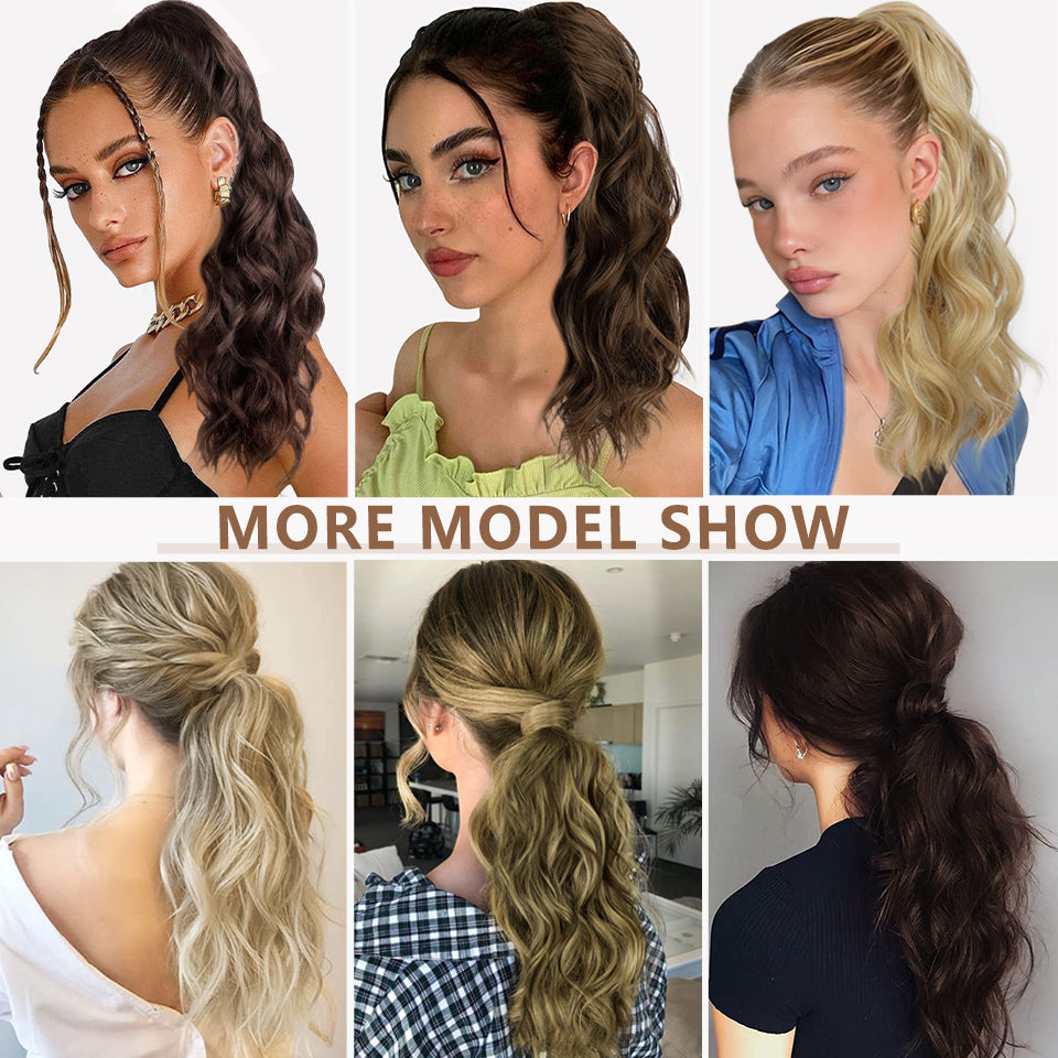 A legjobb hosszú hullámos lófarok körmökkel és hajhosszabbítással