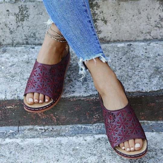 Utolsó nap 49% KEDVEZMÉNY Női Arizona bőr puha ortopéd szandálok