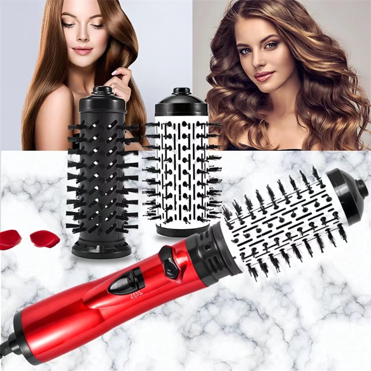 🔥 Modelador de ar quente 3 em 1 e secador de cabelo rotativo para cabelos secos, cacheados e lisos💞