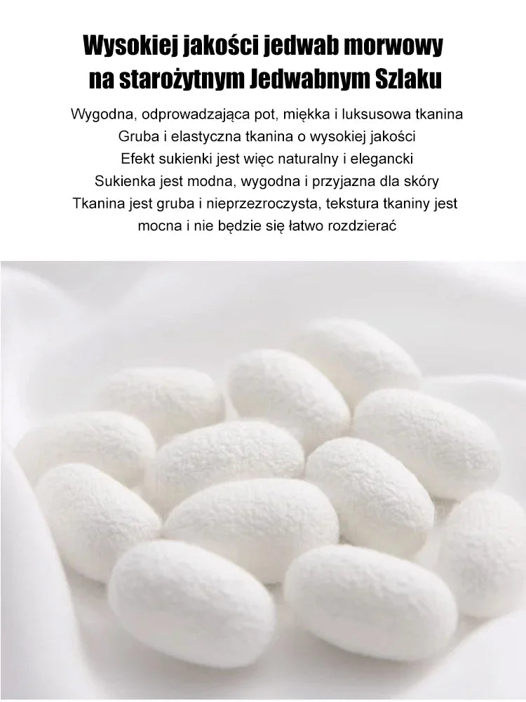 Bő, V-nyakú selyemruha