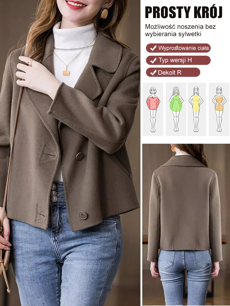 ELEGÁNS RÖVID GYAPJÚ KABÁT