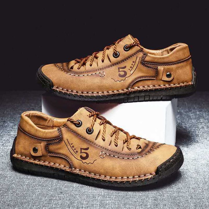 Kézzel készített vintage bőr cipő tartótalppal