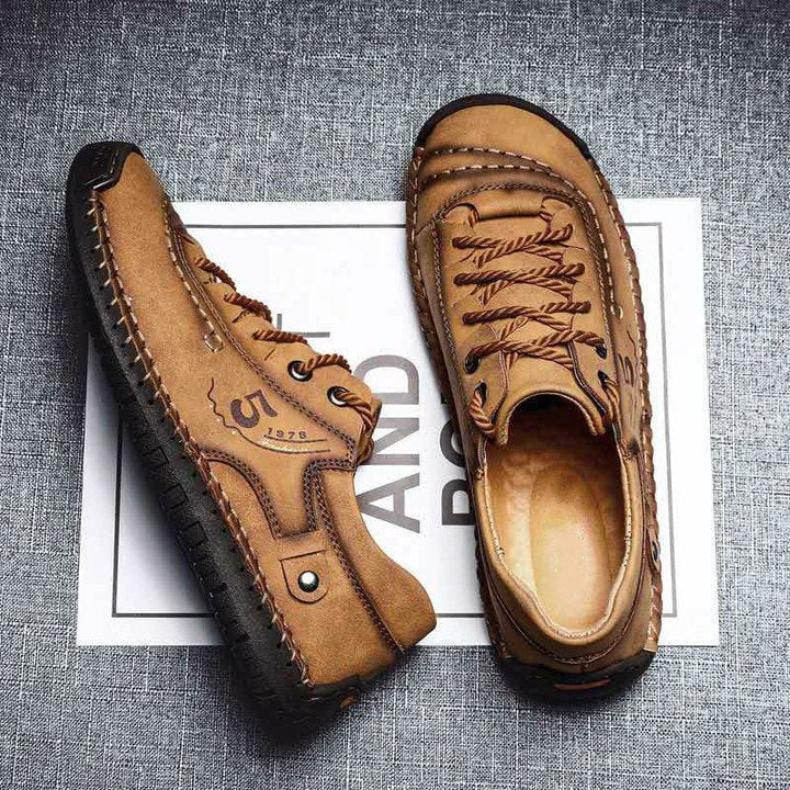 Kézzel készített vintage bőr cipő tartótalppal