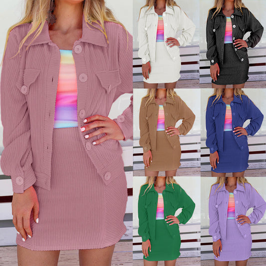 Egyszínű, hosszú ujjú kardigán hajtóka egysoros alkalmi öltöny