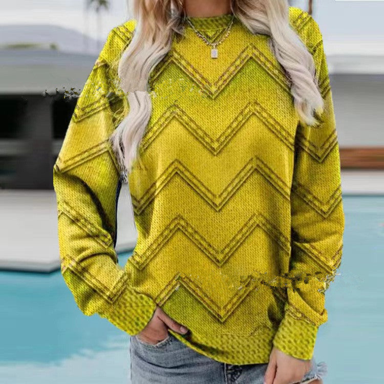 Geometrikus mintás farmer pulóver