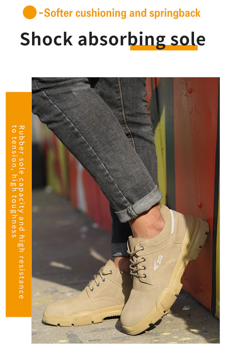 🔥 50% KEDVEZMÉNY KIÁRUSÍTÁS 🔥 - Ortopédiai valódi bőr férfi biztonsági cipő 2023 - Korlátozott készlet!