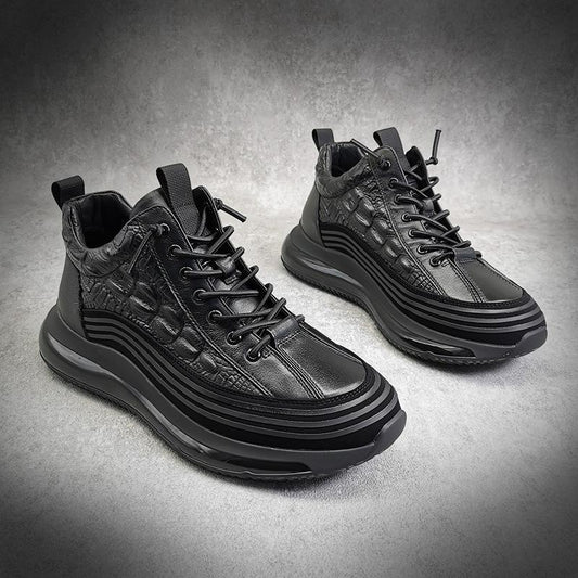 Bőr krokodilmintás tornacipő