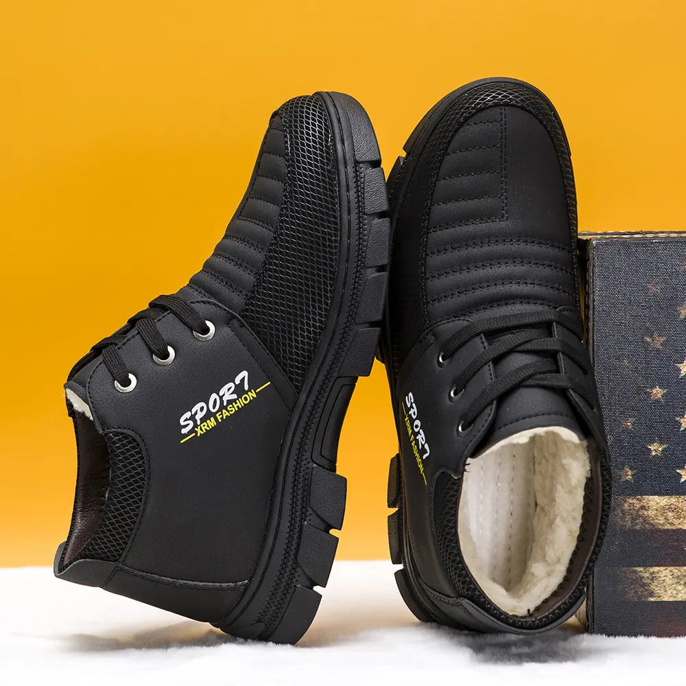 【39-44】 2023 új férfi téli cipők és bársony vastagságú alkalmi hócsizmák