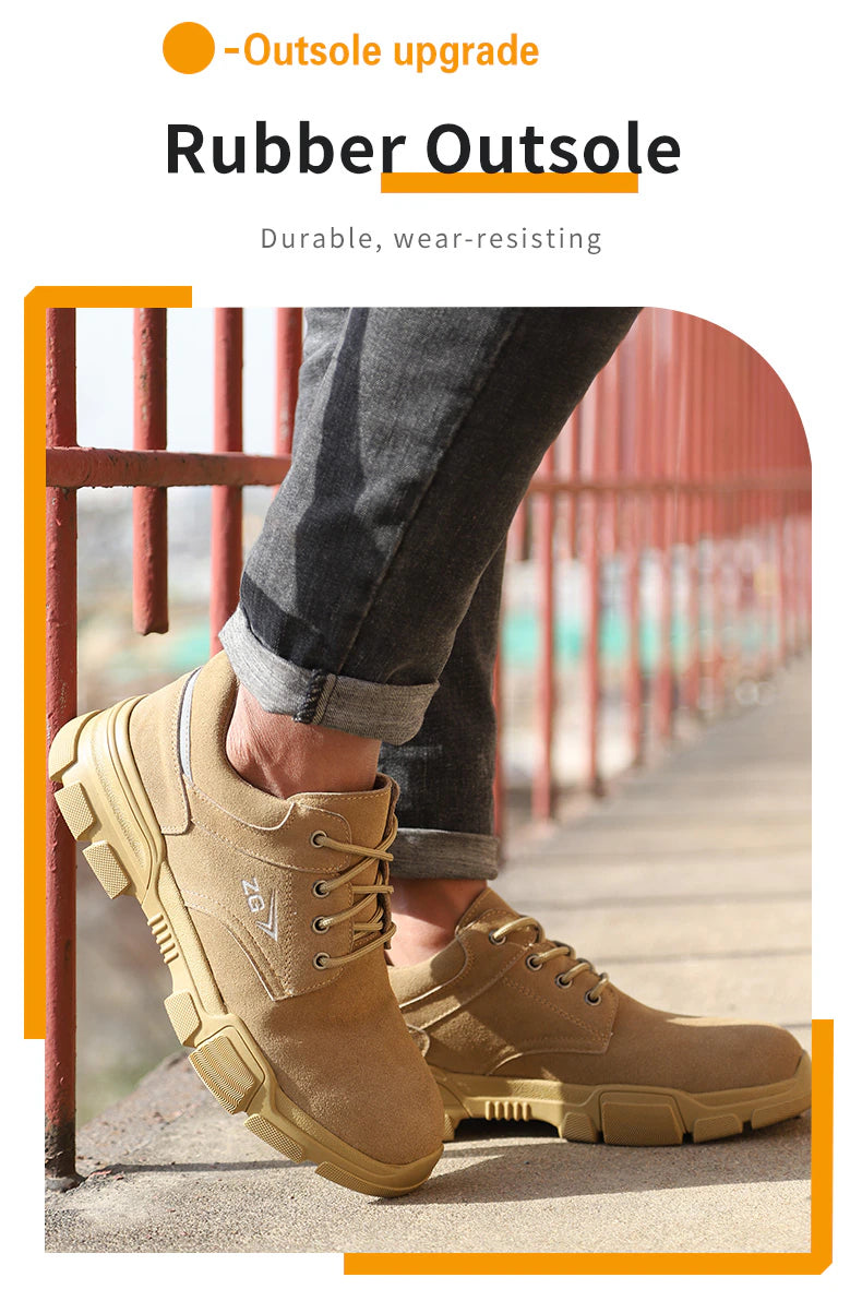 🔥 50% KEDVEZMÉNY KIÁRUSÍTÁS 🔥 - Ortopédiai valódi bőr férfi biztonsági cipő 2023 - Korlátozott készlet!