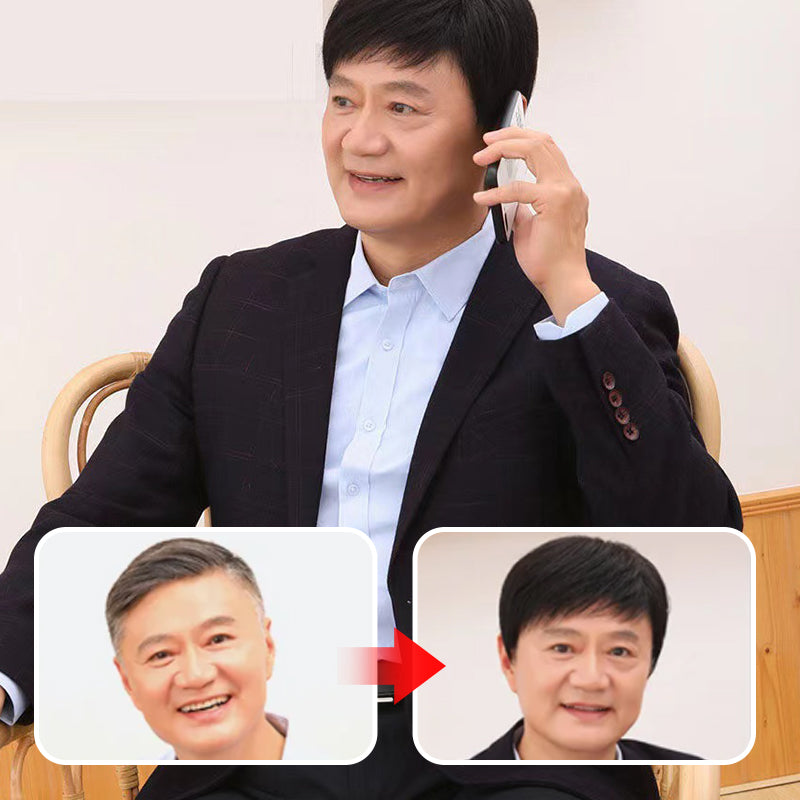 [A legjobb ajándék neki] Természetes és valósághű teljes paróka férfiaknak